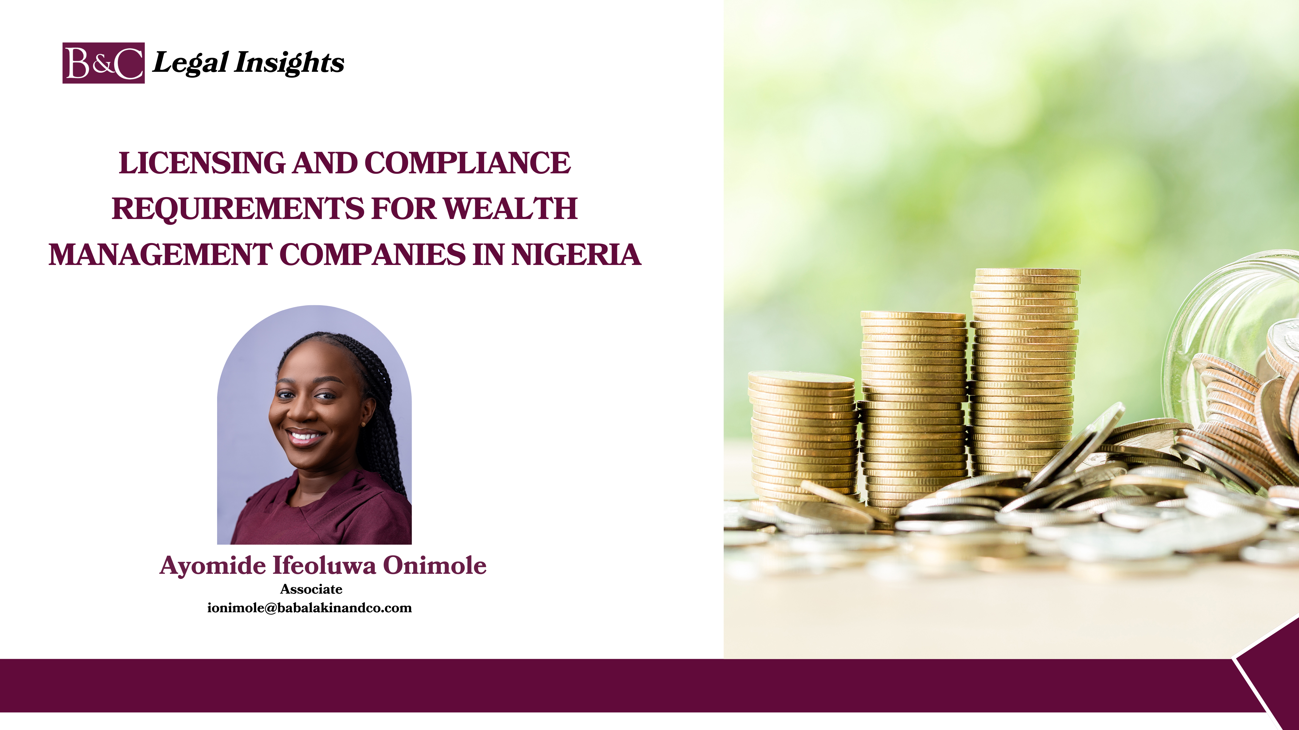 LICENSING AND COMPLIANCE REQUIREMENTS FOR WEALTH MANAGEMENT COMPANIES IN NIGERIA